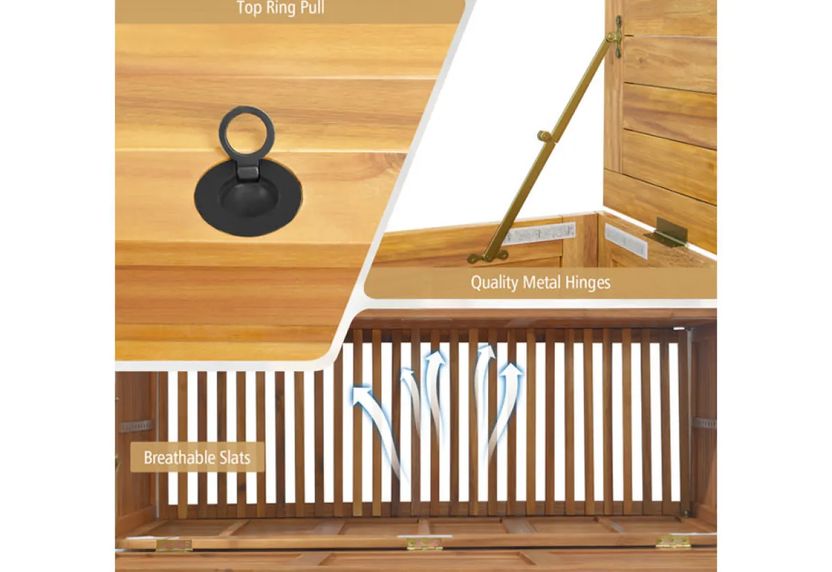 GoPlus (Costway) Rolling Patio Wooden Deck Box
