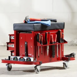 Sharper Image Rolling Toolbox Stool by