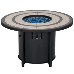 Shinerich International Inc Round Propane Gas Fire Pit Table