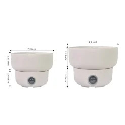 EP DESIGN LAB Self-Watering Low Bowl Pot System for Indoor Plants (Set of 2)