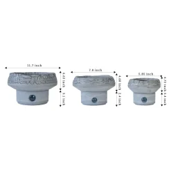 Bloomscape Self-Watering Rock Garden Pot System for Indoor Plants (Set of 3)
