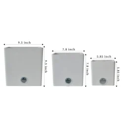EP DESIGN LAB Self-Watering Square Pot System for Indoor Plants (Set of 3)
