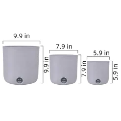 EP DESIGN LAB Self-Watering Tall Cylinder Pot System for Indoor Plants (Set of 3)