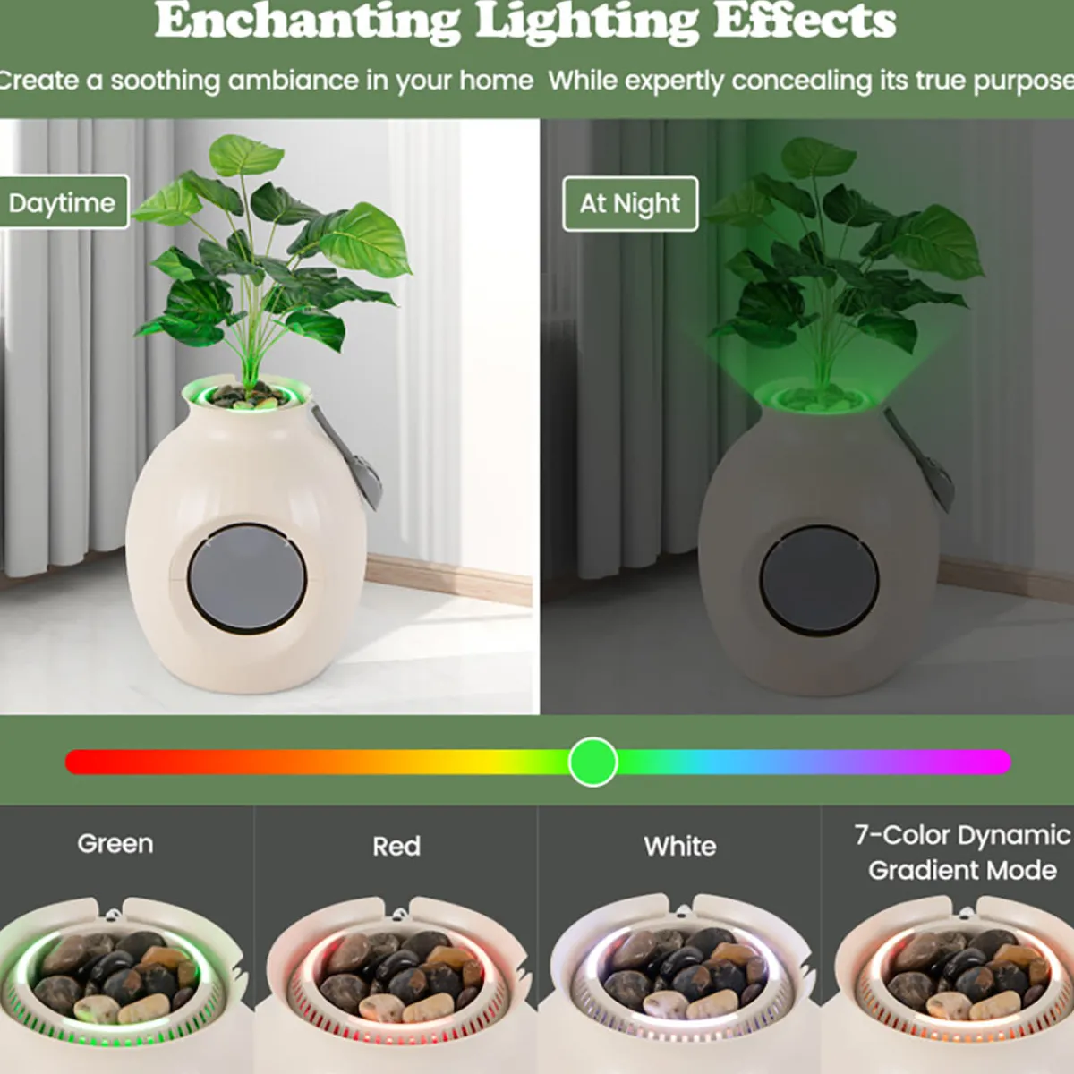 GoPlus (Costway) Smart Plant Hidden Litter Box with Odor Control