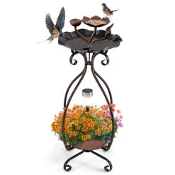 Sharper Image Solar Bird Bath Feeder and Planter