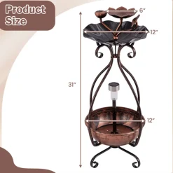 Sharper Image Solar Bird Bath Feeder and Planter