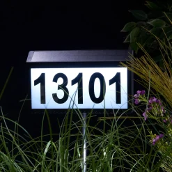 Sharper Image Solar Powered Address Sign