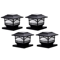Sharper Image Solar Powered Post Lights (Set of 4)