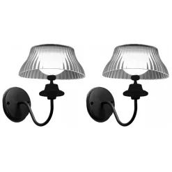 Xodus Innovations Solar-Powered LED Scallop Lamp Lights (Set of 2)