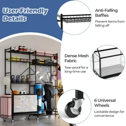 GoPlus (Costway) Sports Equipment Garage Organizer