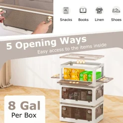 GoPlus (Costway) Stackable Storage Bins with Lids (Set of 3)
