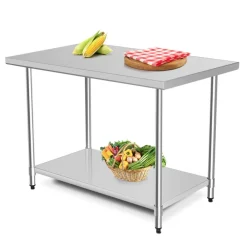 Sharper Image Stainless Steel Commercial Kitchen Worktable