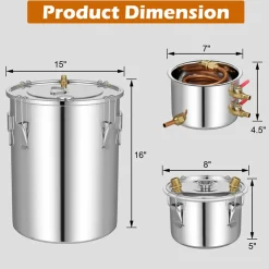 Aibrew Corporation Stainless Steel Home Distillery Kit
