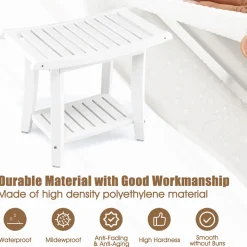 Sharper Image 2-Tier Bathroom Shower Bench