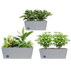 EP DESIGN LAB Wall Hanging Self-Watering Pot System for Indoor Plants (Set of 3)