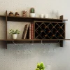 Sharper Image Wall Mount Wine Rack Organizer with Glass Holder