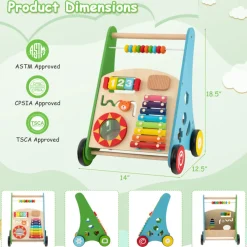 GoPlus (Costway) Wooden Push Walker Activity Center