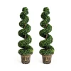 GoPlus (Costway) 4' Artificial Boxwood Spiral Topiary Trees (Set of 2)