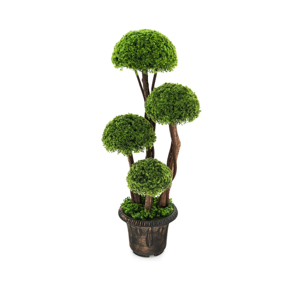 GoPlus (Costway) 3' Artificial Cedar Topiary Tree with Rattan Trunk