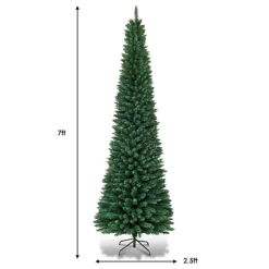 Village Lighting Company 7' Artificial Pencil Christmas Tree