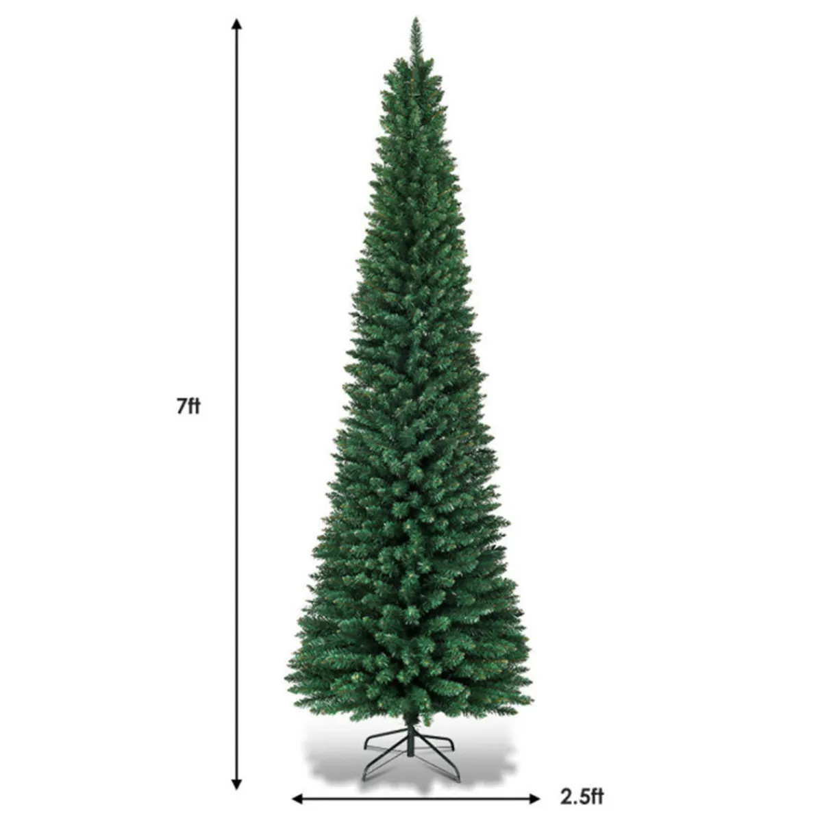 Village Lighting Company 7' Artificial Pencil Christmas Tree