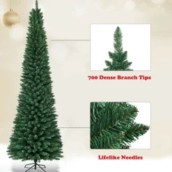 Village Lighting Company 7' Artificial Pencil Christmas Tree