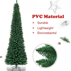 Village Lighting Company 7' Artificial Pencil Christmas Tree