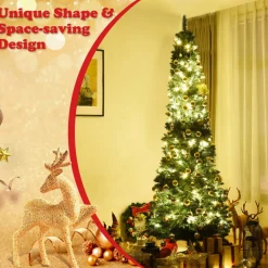 Village Lighting Company 7' Artificial Pencil Christmas Tree
