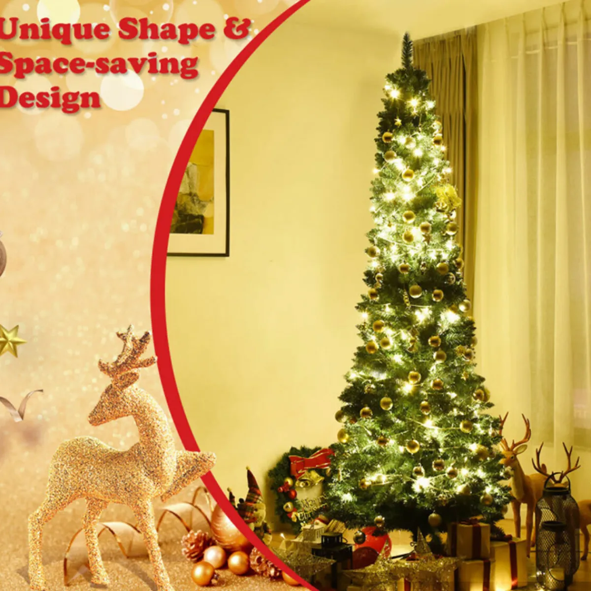 Village Lighting Company 7' Artificial Pencil Christmas Tree