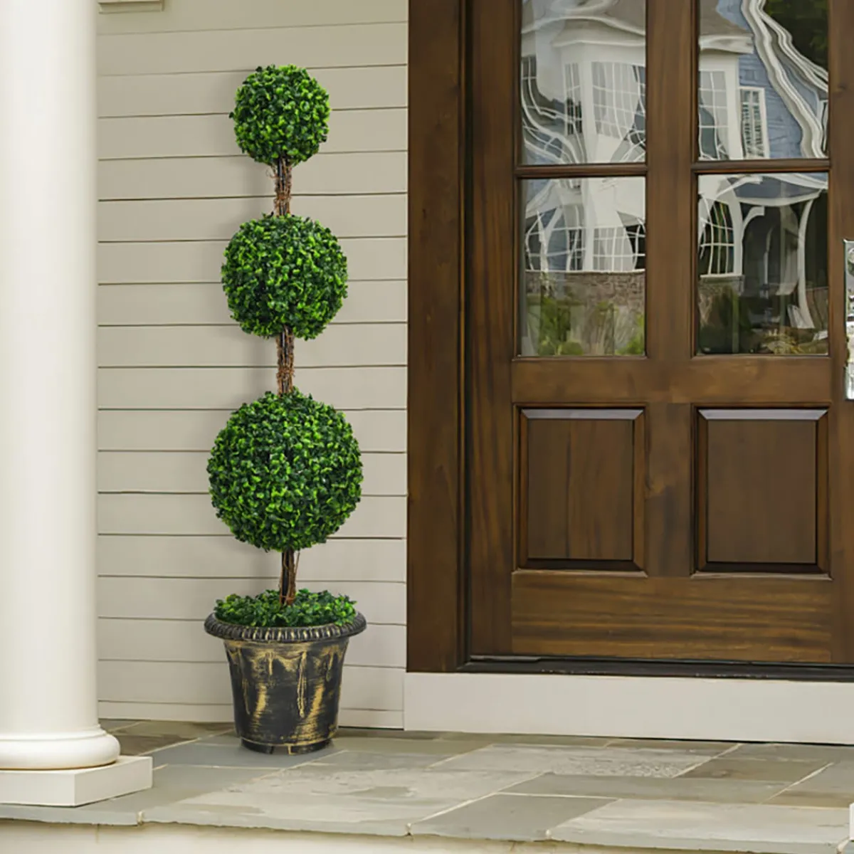 GoPlus (Costway) 4' Artificial Topiary Triple Ball Tree