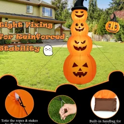 GoPlus (Costway) 8' Inflatable Halloween Pumpkin Stack