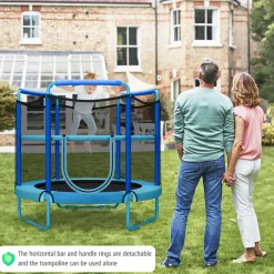 GoPlus (Costway) 5' Kids 3-in-1 Game Trampoline with Enclosure Net Spring Pad