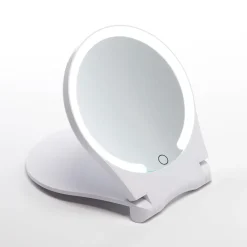 Zadro Inc 10X Lighted Folding Travel Mirror by Sharper Image