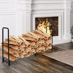 Shinerich International Inc 8' Outdoor Steel Firewood Log Rack