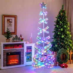 Village Lighting Company 7' Pre-Lit Spiral Christmas Tree Decoration
