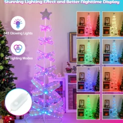 Village Lighting Company 7' Pre-Lit Spiral Christmas Tree Decoration