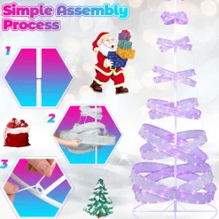 Village Lighting Company 7' Pre-Lit Spiral Christmas Tree Decoration