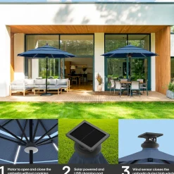 Reflection International Inc 11' Smart Outdoor Umbrella