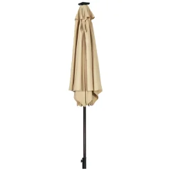 Sharper Image 9' Solar LED Lighted Patio Table Umbrella