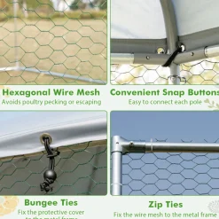 GoPlus (Costway) 13' Wire Mesh Hexagonal Chicken Coop