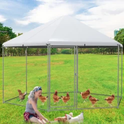 GoPlus (Costway) 13' Wire Mesh Hexagonal Chicken Coop