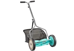 Teleshop Inc. (Beauty Ko LLC) 14'' 5-Blade Push Reel Lawn Mover with Grass Catcher