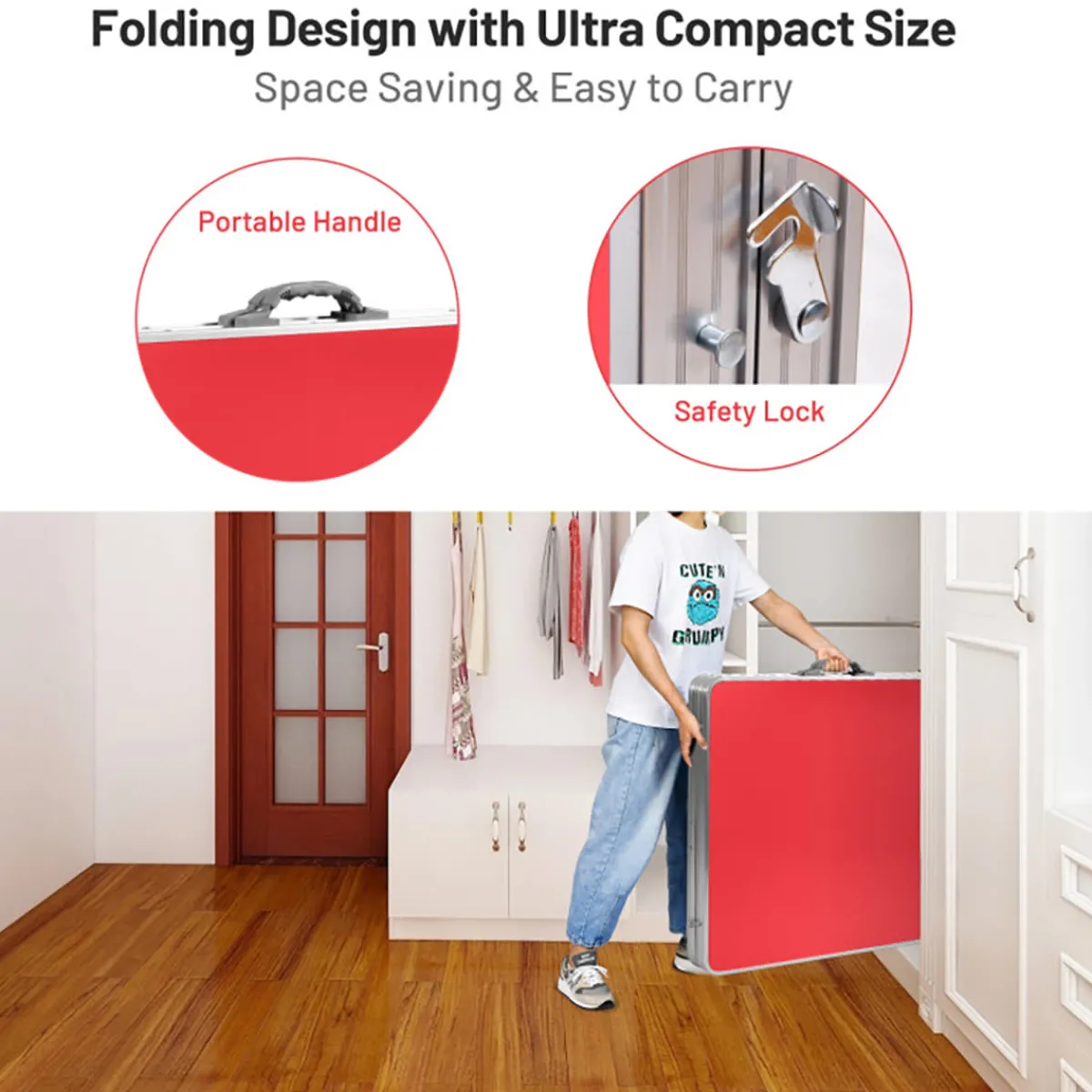 Sharper Image 60'' Folding Ping Pong Table Game Set