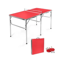 Sharper Image 60'' Folding Ping Pong Table Game Set