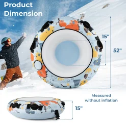 GoPlus (Costway) 52'' Heavy-Duty Inflatable Snow Sled