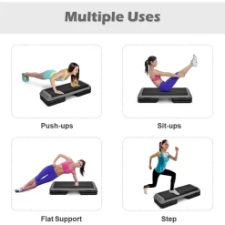 Teleshop Inc. 43'' Height Adjustable Fitness Aerobic Step Platform