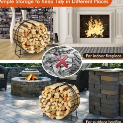 Masontops Inc 40'' Log Hoop Firewood Storage Rack