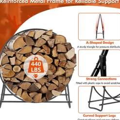 Masontops Inc 40'' Log Hoop Firewood Storage Rack
