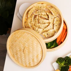 Escali Corp dba Kitchen Supply 12'' 2-Tier Bamboo Steamer Baskets