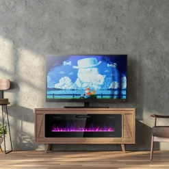 Ontel Products 60'' Ultra-Thin Recessed/Wall-Mounted Electric Fireplace